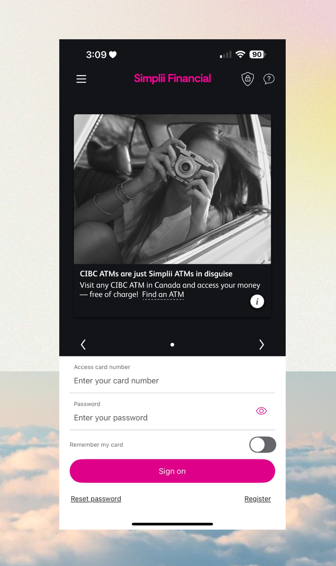 Simplii dashboard wireframe